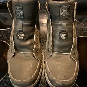 Skechers Men's Steel Toe Work Boots Brown and Black